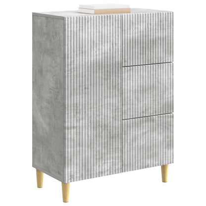Dressoir met lade Betongrijs 66 x 34,5 x 90 cm Bewerkt hout