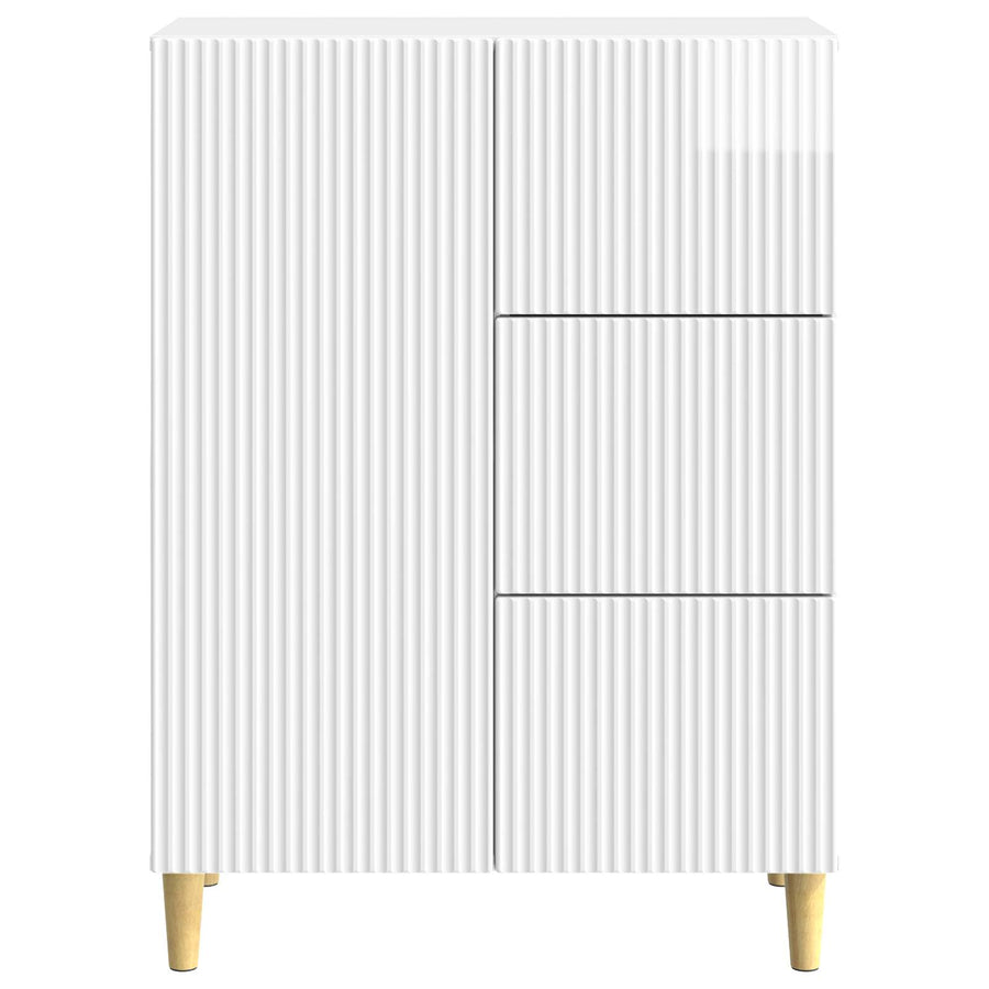 Dressoir met lade Hoogglans Wit 66 x 34,5 x 90 cm Bewerkt hout