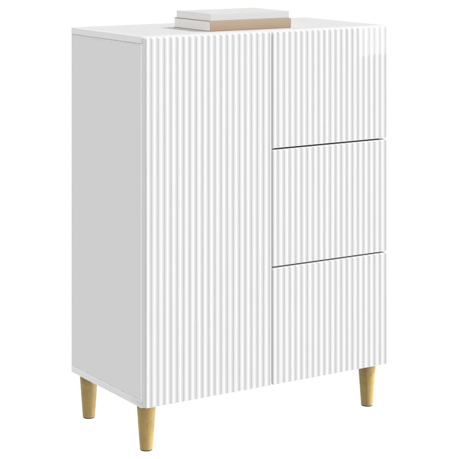 Dressoir met lade Hoogglans Wit 66 x 34,5 x 90 cm Bewerkt hout