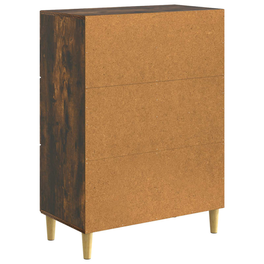 Dressoir met lade Gerookt eiken 66 x 34,5 x 90 cm Bewerkt hout