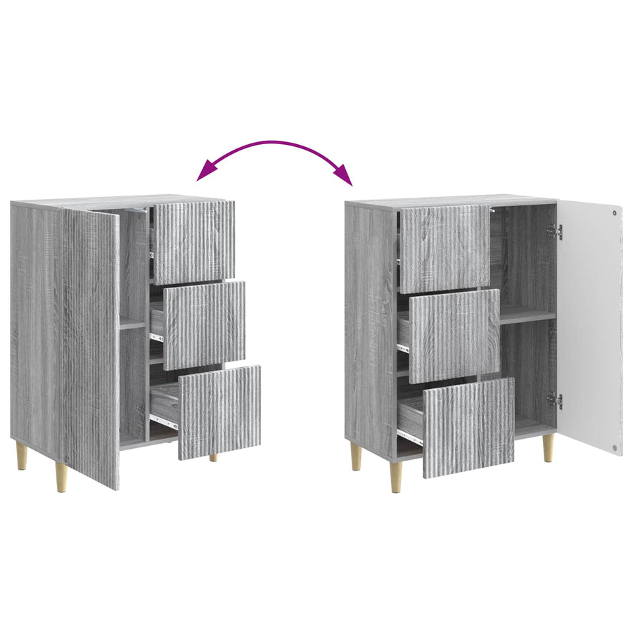 Dressoir met lade Grijs sonoma 66 x 34,5 x 90 cm Bewerkt hout