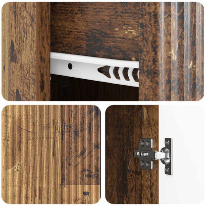 Dressoir met lade Oud hout 66 x 34,5 x 90 cm Bewerkt hout