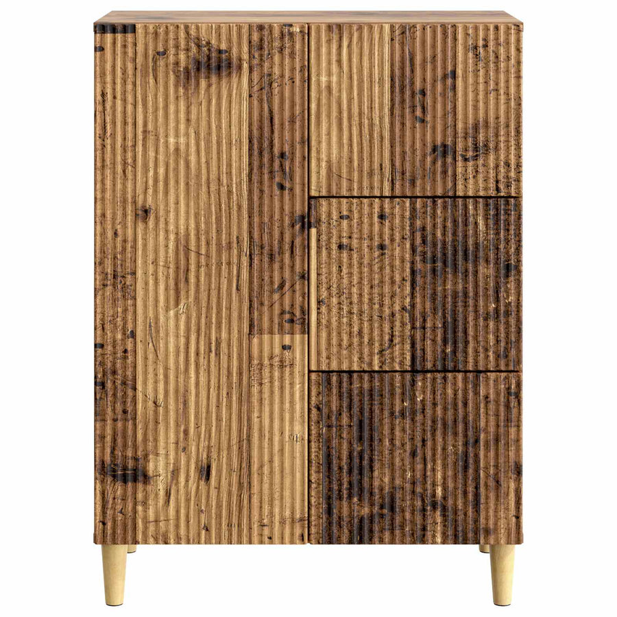 Dressoir met lade Oud hout 66 x 34,5 x 90 cm Bewerkt hout