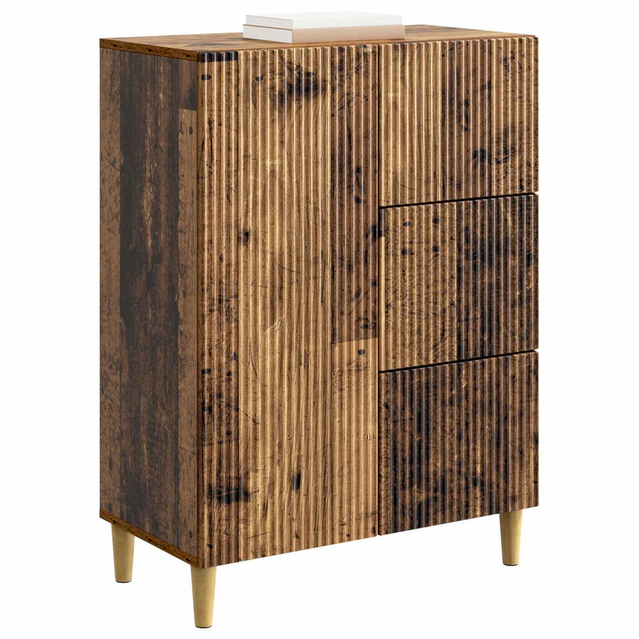 Dressoir met lade Oud hout 66 x 34,5 x 90 cm Bewerkt hout