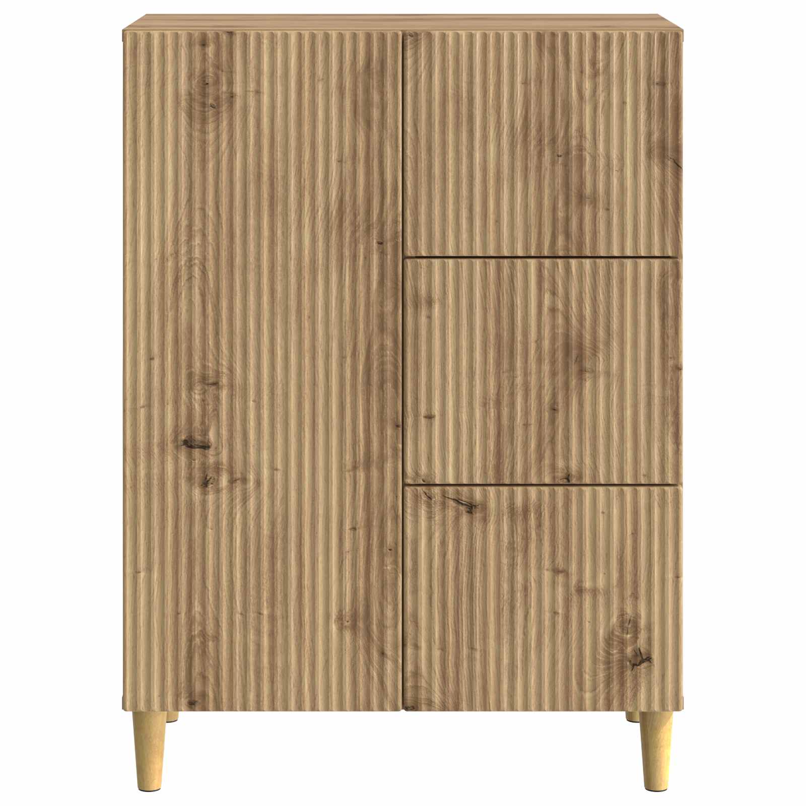 Dressoir Artisanaal eiken 66 x 34,5 x 90 cm Bewerkt hout