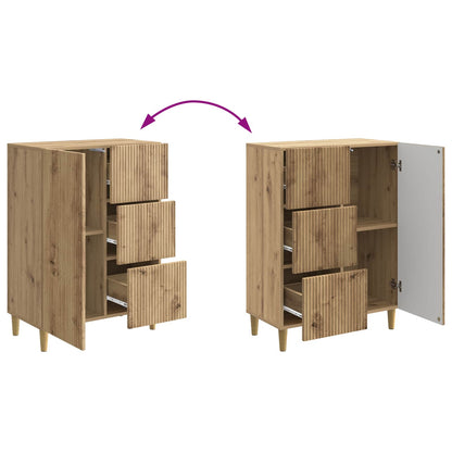 Dressoir Artisanaal eiken 66 x 34,5 x 90 cm Bewerkt hout