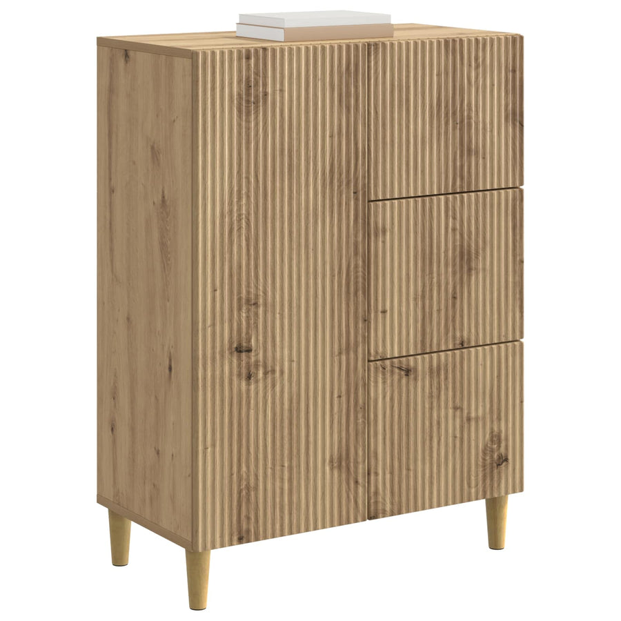 Dressoir Artisanaal eiken 66 x 34,5 x 90 cm Bewerkt hout