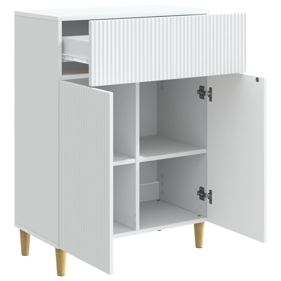 Dressoir met lade Wit 66 x 34,5 x 90 cm Bewerkt hout