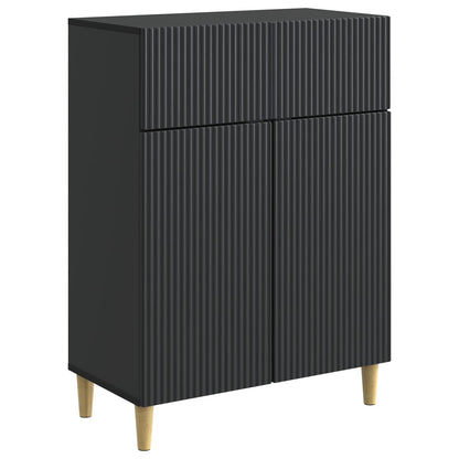 Dressoir met lade Zwart 66 x 34,5 x 90 cm Bewerkt hout