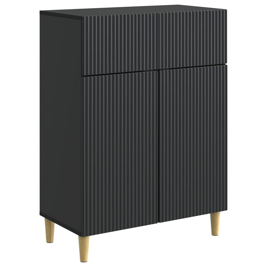 Dressoir met lade Zwart 66 x 34,5 x 90 cm Bewerkt hout