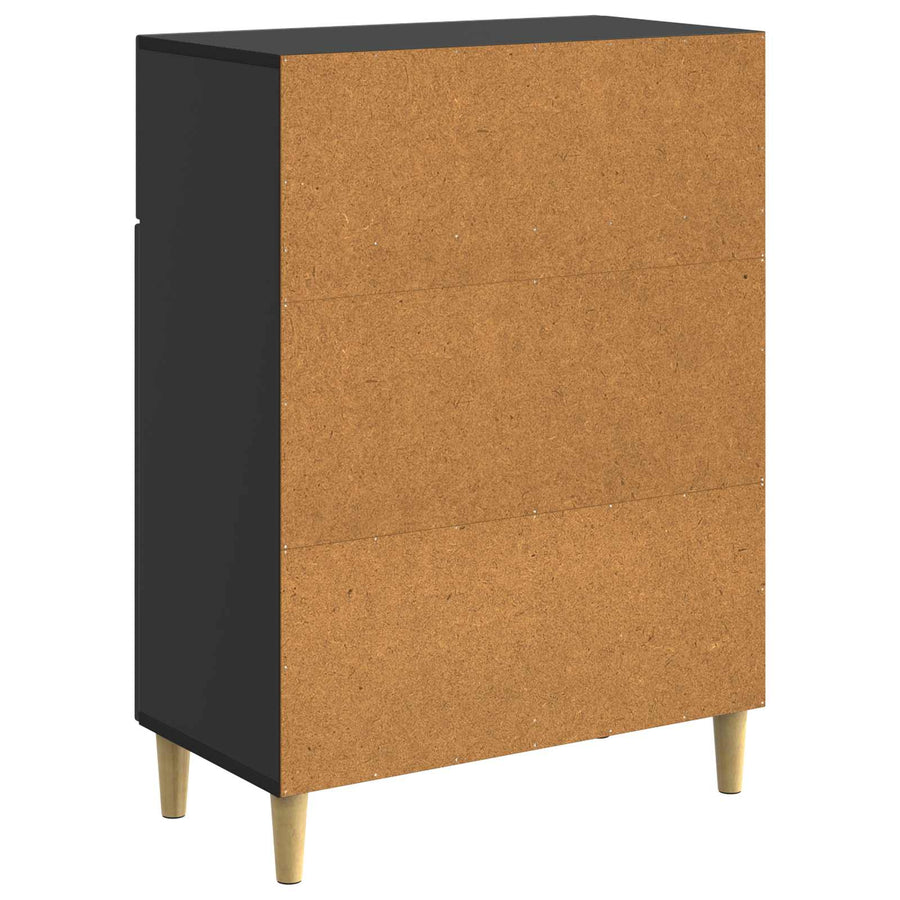 Dressoir met lade Zwart 66 x 34,5 x 90 cm Bewerkt hout