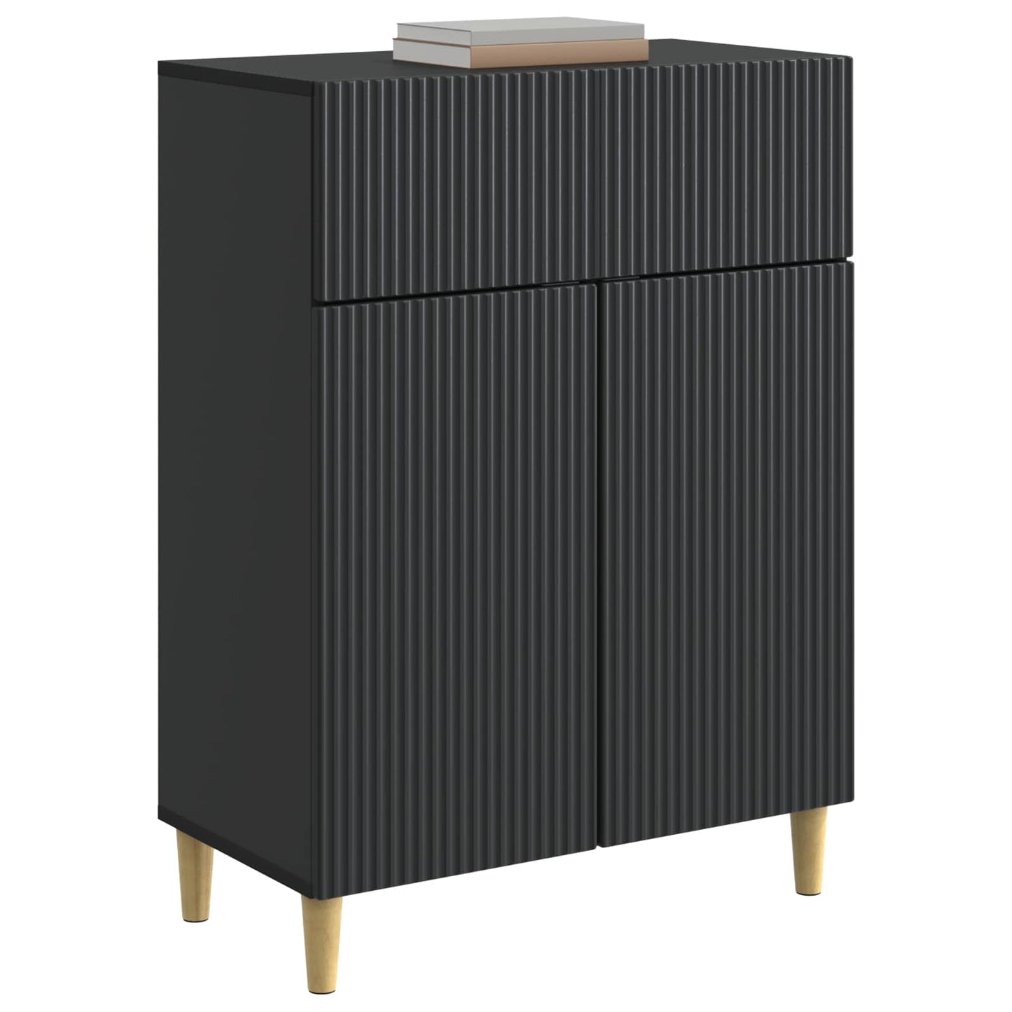Dressoir met lade Zwart 66 x 34,5 x 90 cm Bewerkt hout
