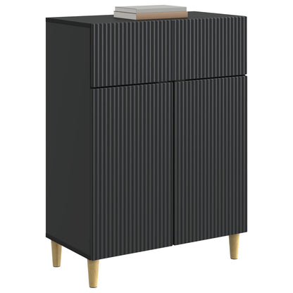 Dressoir met lade Zwart 66 x 34,5 x 90 cm Bewerkt hout