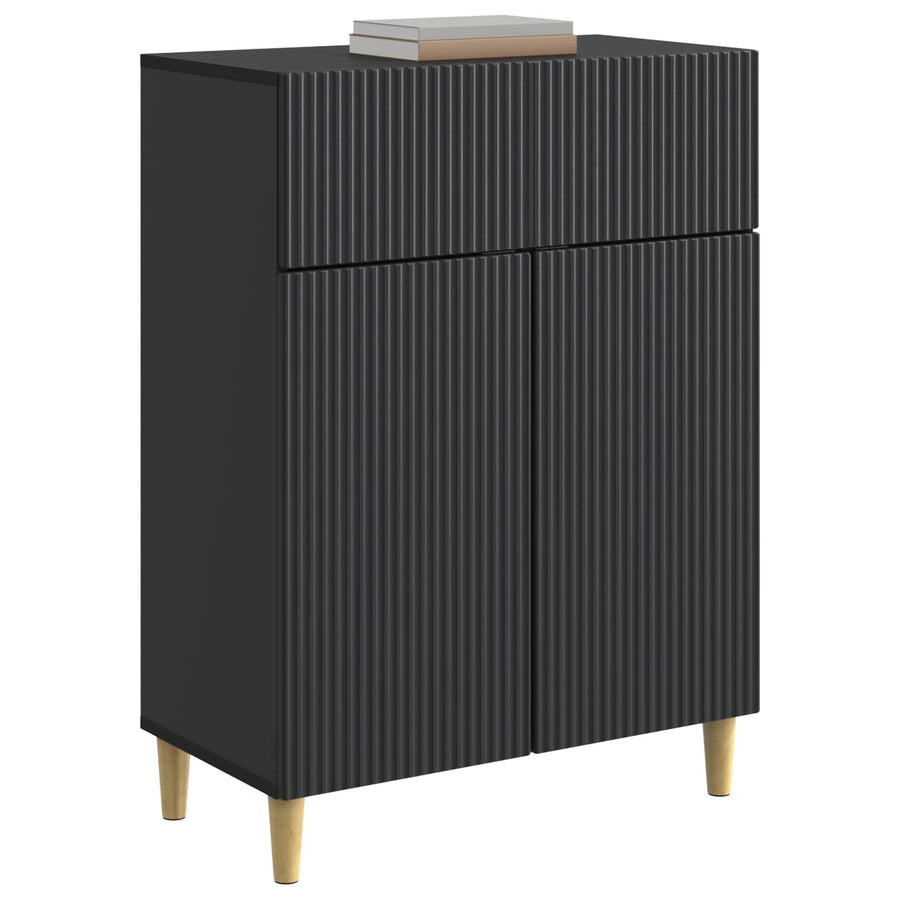 Dressoir met lade Zwart 66 x 34,5 x 90 cm Bewerkt hout