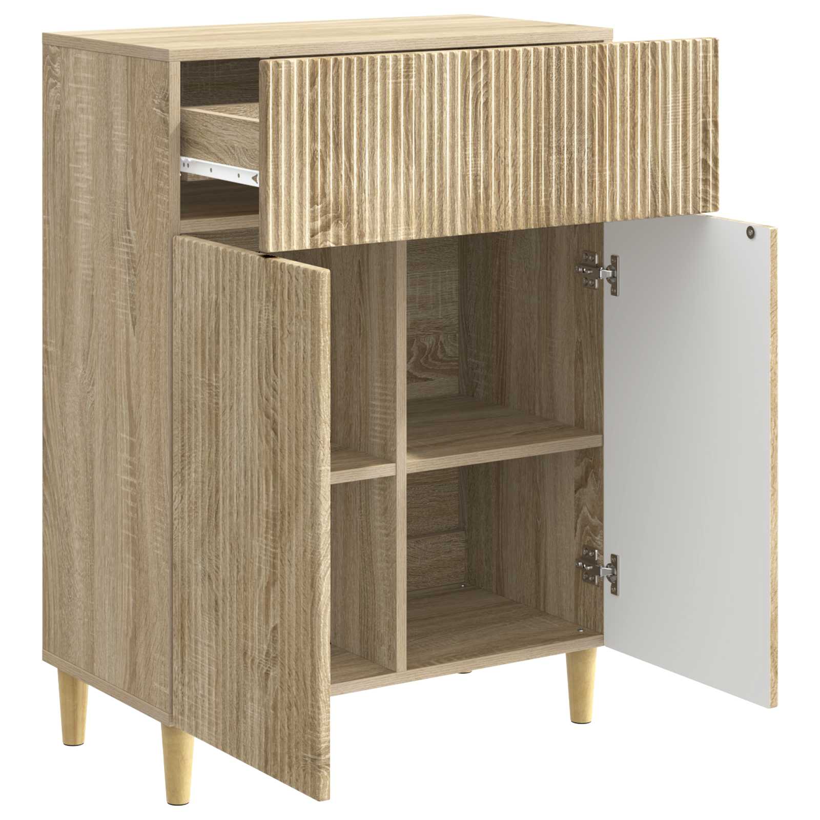 Dressoir met lade Sonoma Eiken 66 x 34,5 x 90 cm Bewerkt hout
