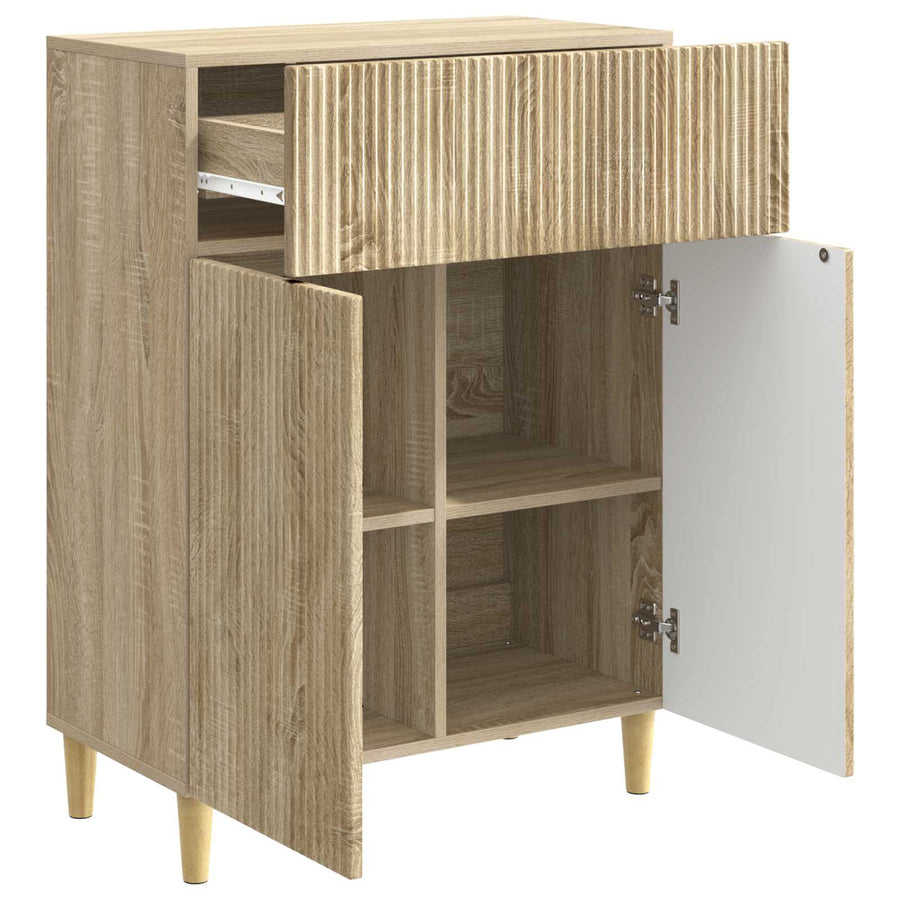 Dressoir met lade Sonoma Eiken 66 x 34,5 x 90 cm Bewerkt hout