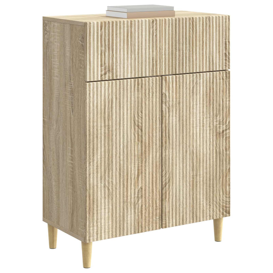 Dressoir met lade Sonoma Eiken 66 x 34,5 x 90 cm Bewerkt hout