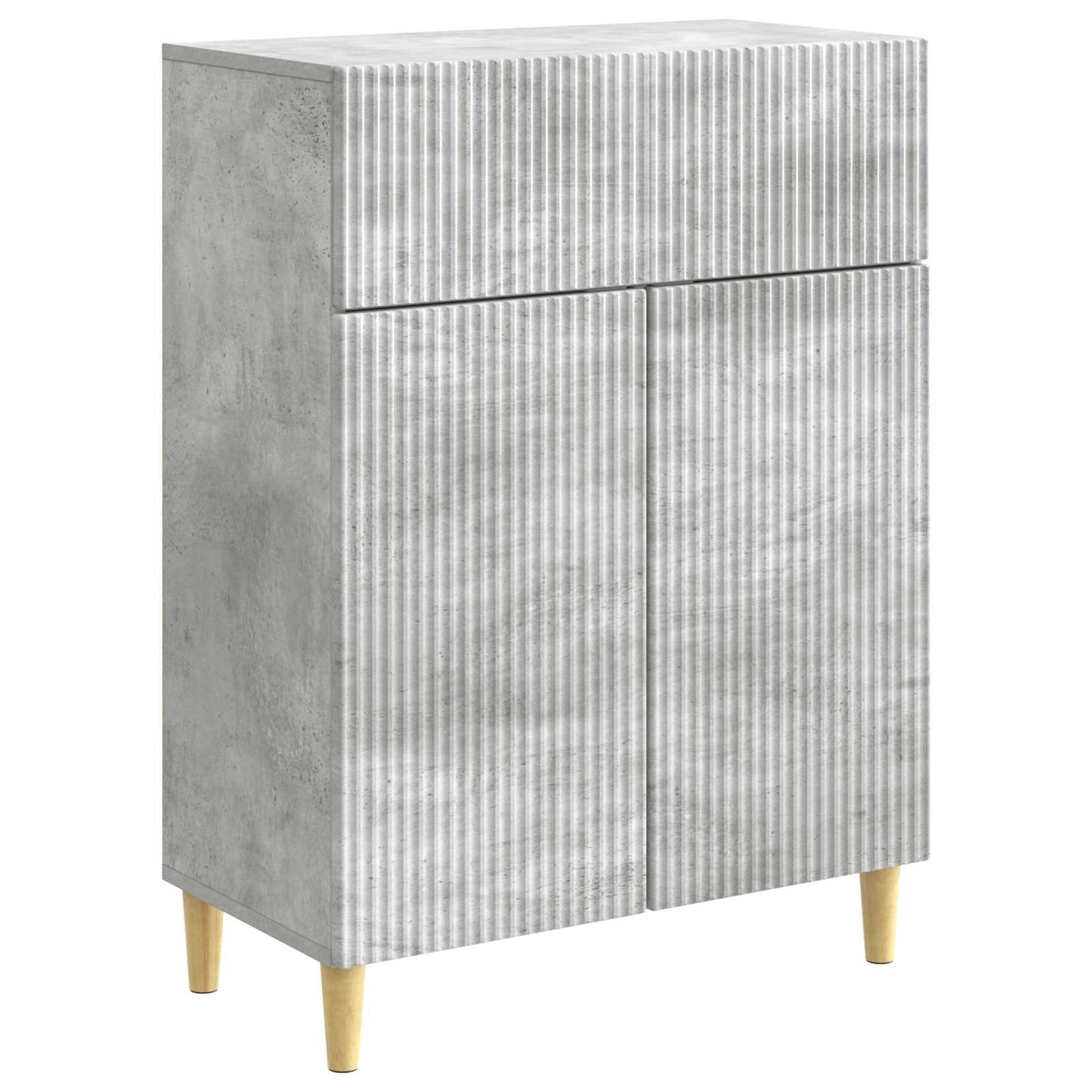 Dressoir met lade Betongrijs 66 x 34,5 x 90 cm Bewerkt hout