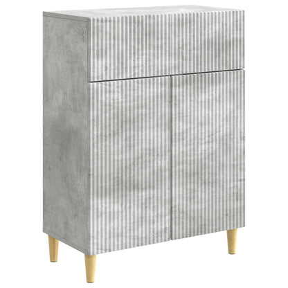 Dressoir met lade Betongrijs 66 x 34,5 x 90 cm Bewerkt hout