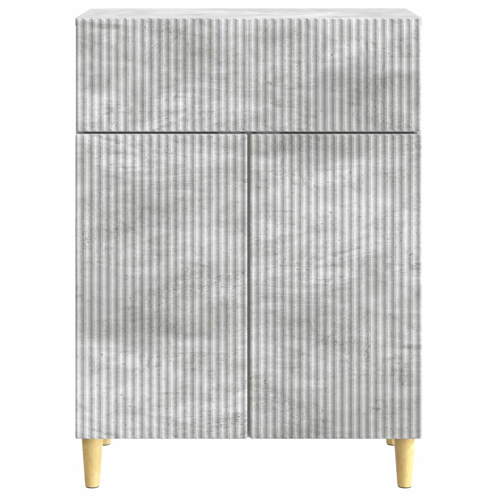 Dressoir met lade Betongrijs 66 x 34,5 x 90 cm Bewerkt hout