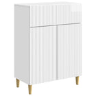Dressoir hoogglans wit 66x34,5x90 cm bewerkt hout