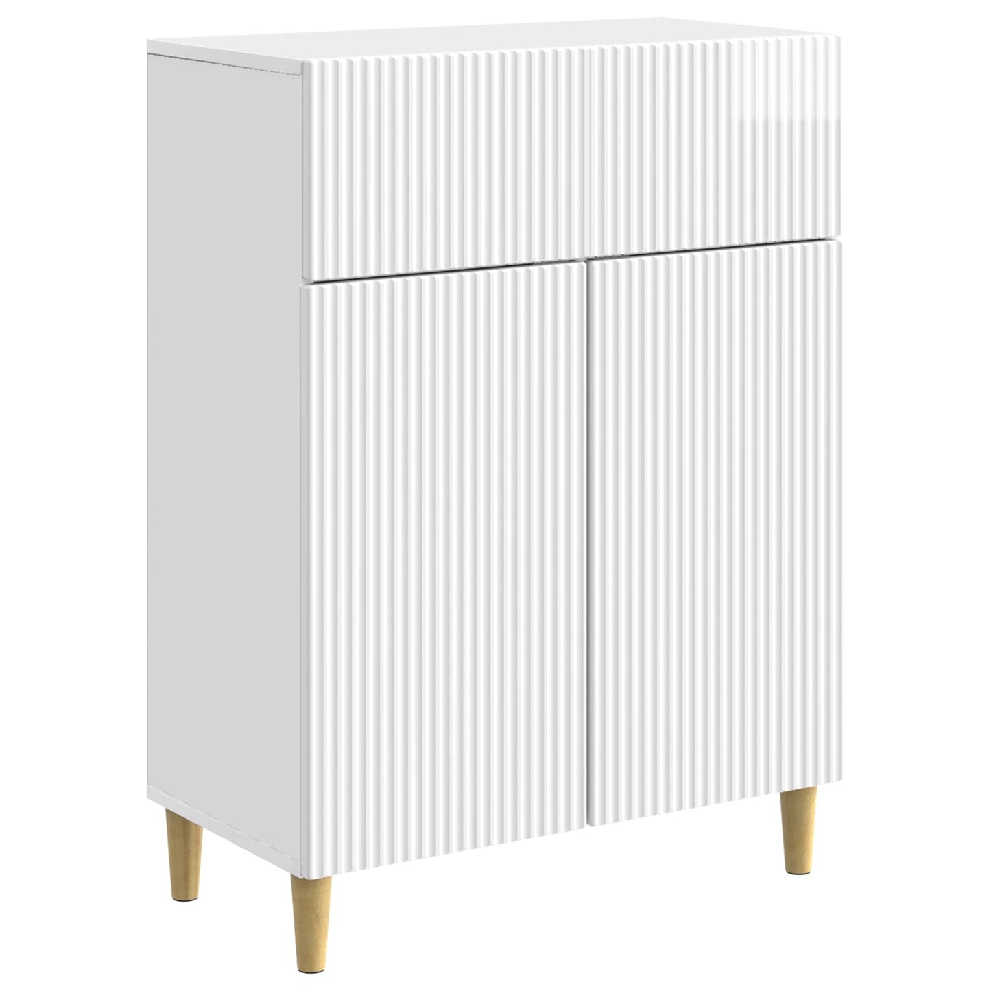 Dressoir met lade Hoogglans Wit 66 x 34,5 x 90 cm Bewerkt hout