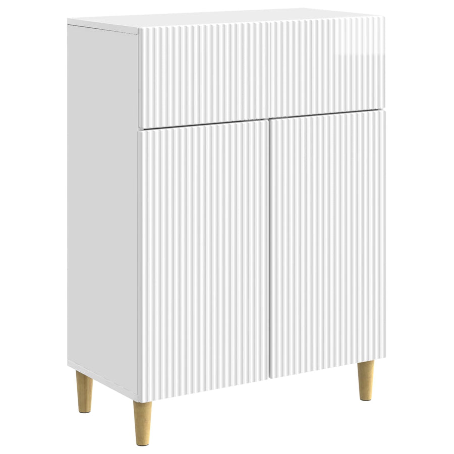 Dressoir met lade Hoogglans Wit 66 x 34,5 x 90 cm Bewerkt hout