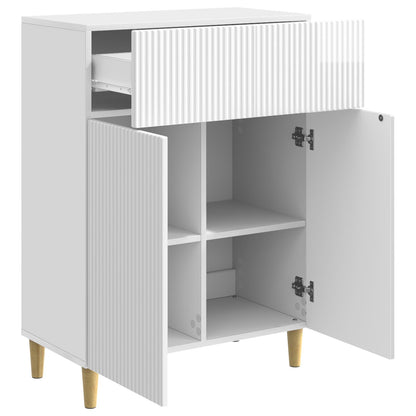 Dressoir met lade Hoogglans Wit 66 x 34,5 x 90 cm Bewerkt hout