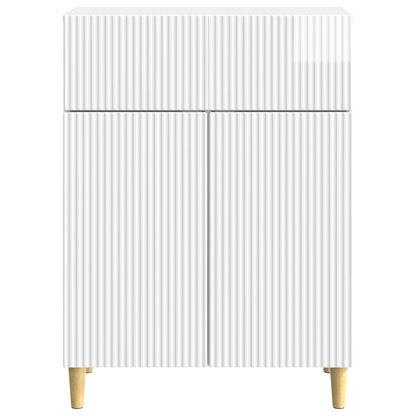Dressoir met lade Hoogglans Wit 66 x 34,5 x 90 cm Bewerkt hout