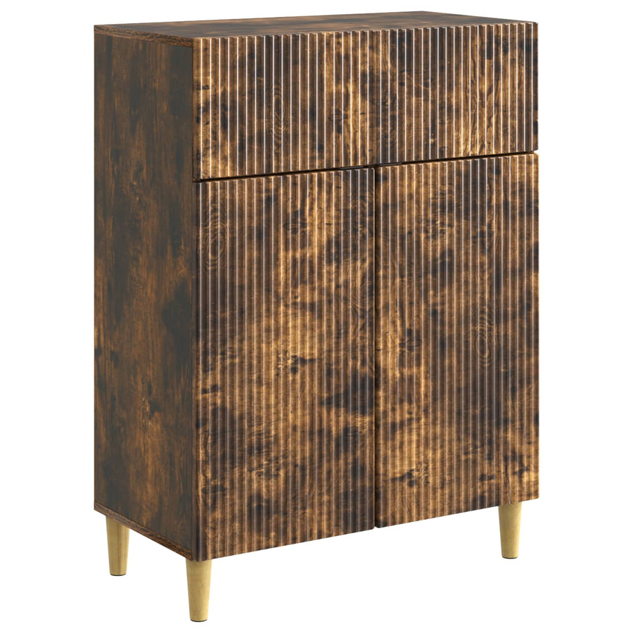 Dressoir met lade Gerookt eiken 66 x 34,5 x 90 cm Bewerkt hout