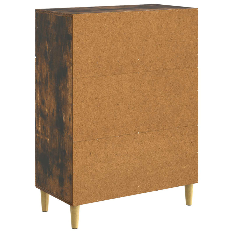 Dressoir met lade Gerookt eiken 66 x 34,5 x 90 cm Bewerkt hout