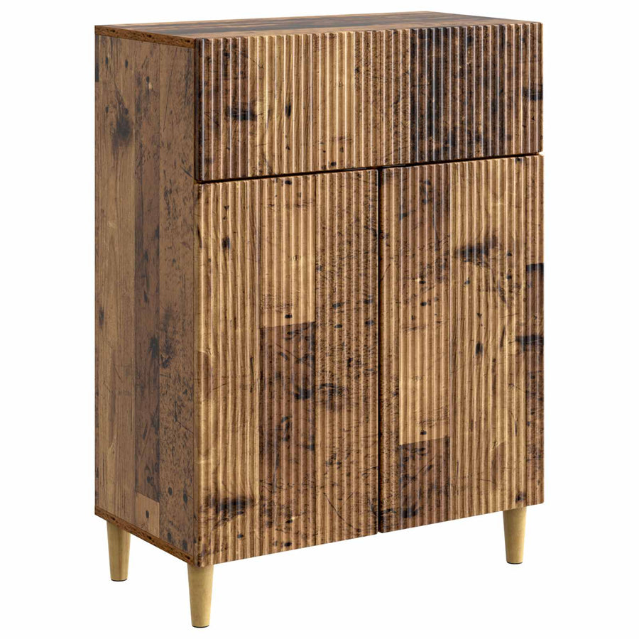 Dressoir met lade Oud hout 66 x 34,5 x 90 cm Bewerkt hout