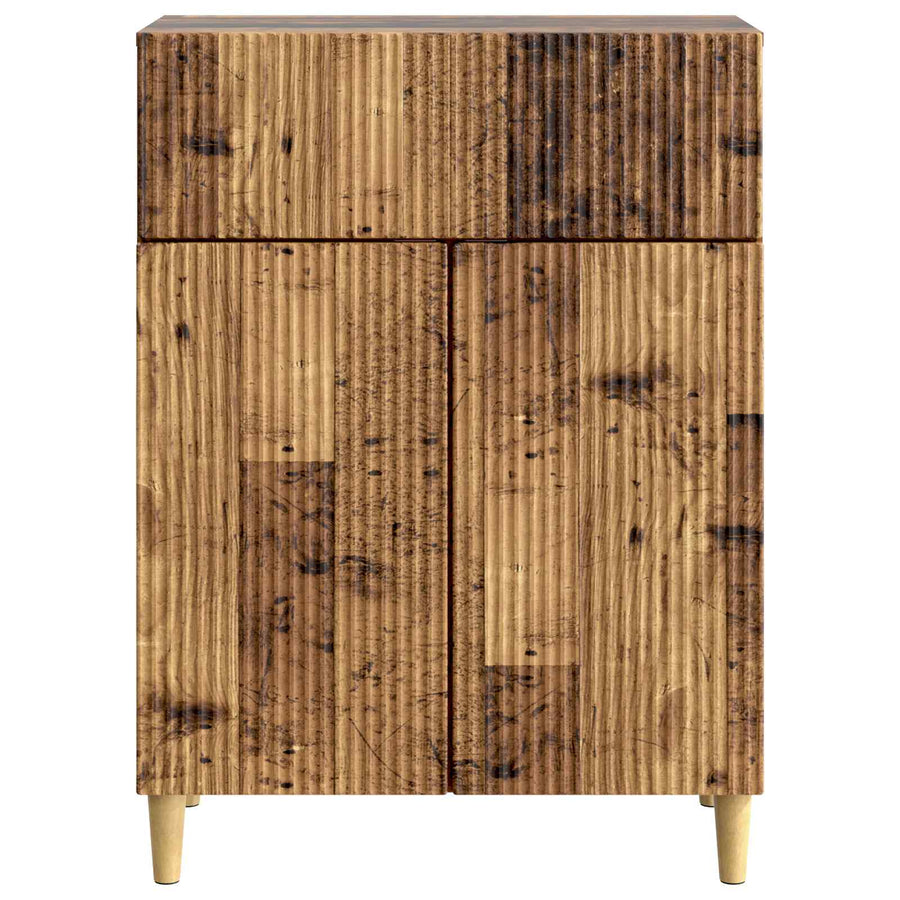 Dressoir met lade Oud hout 66 x 34,5 x 90 cm Bewerkt hout