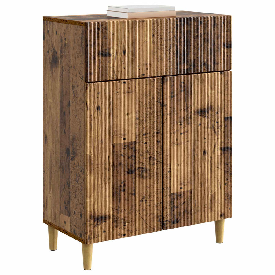 Dressoir met lade Oud hout 66 x 34,5 x 90 cm Bewerkt hout