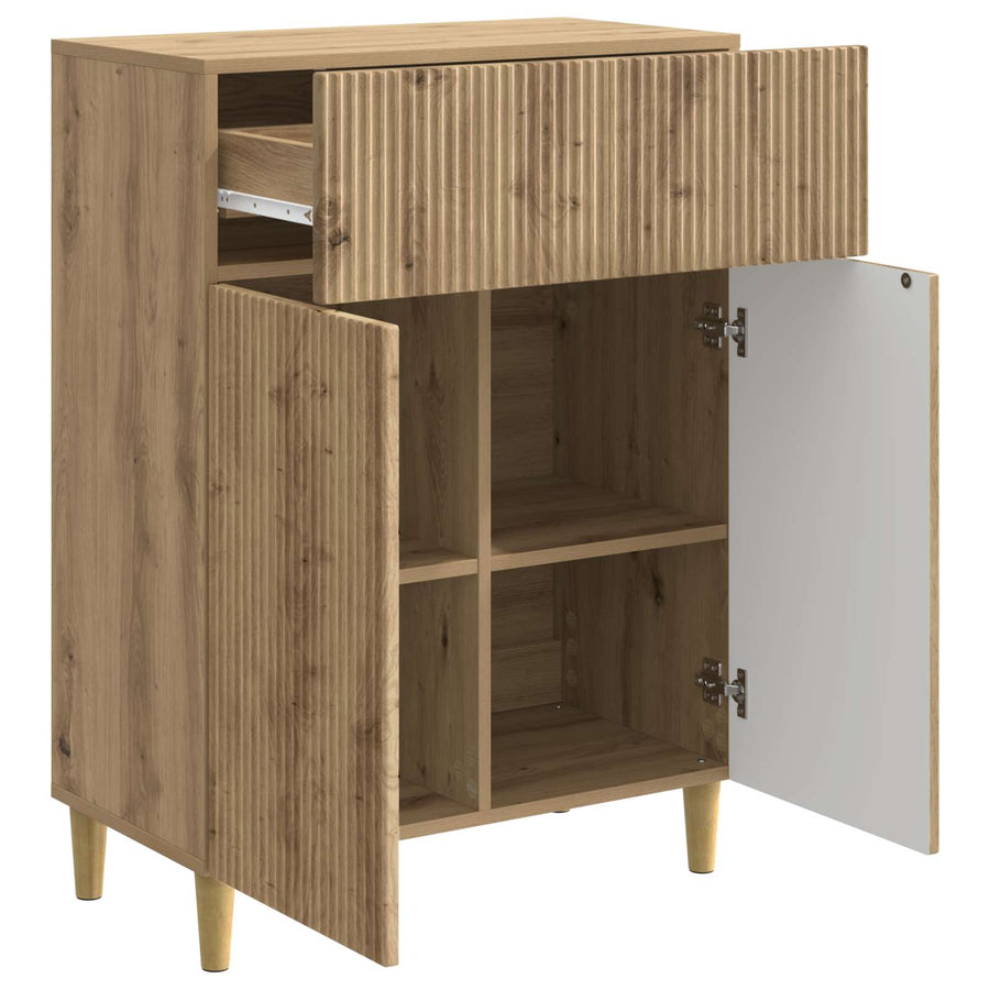 Dressoir Artisanaal eiken 66 x 34,5 x 90 cm Bewerkt hout