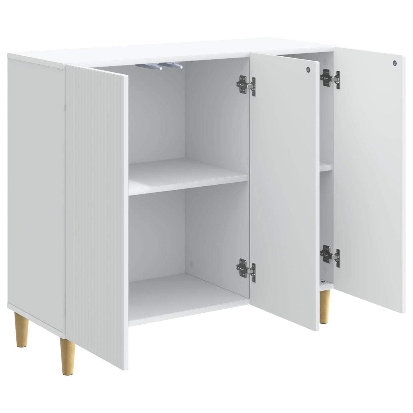 Dressoir Wit 89 x 34,5 x 80 cm Bewerkt hout