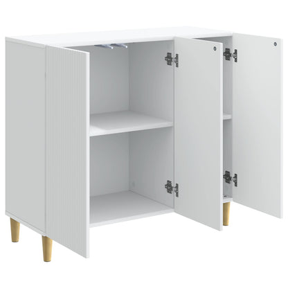 Dressoir Wit 89 x 34,5 x 80 cm Bewerkt hout