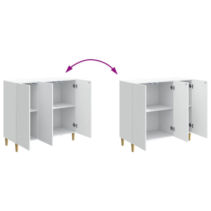 Dressoir Wit 89 x 34,5 x 80 cm Bewerkt hout