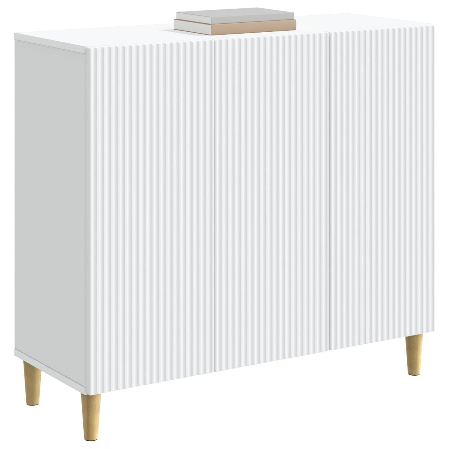 Dressoir Wit 89 x 34,5 x 80 cm Bewerkt hout