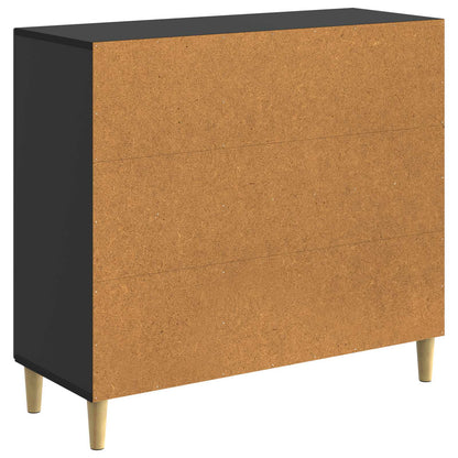 Dressoir Zwart 89 x 34,5 x 80 cm Bewerkt hout