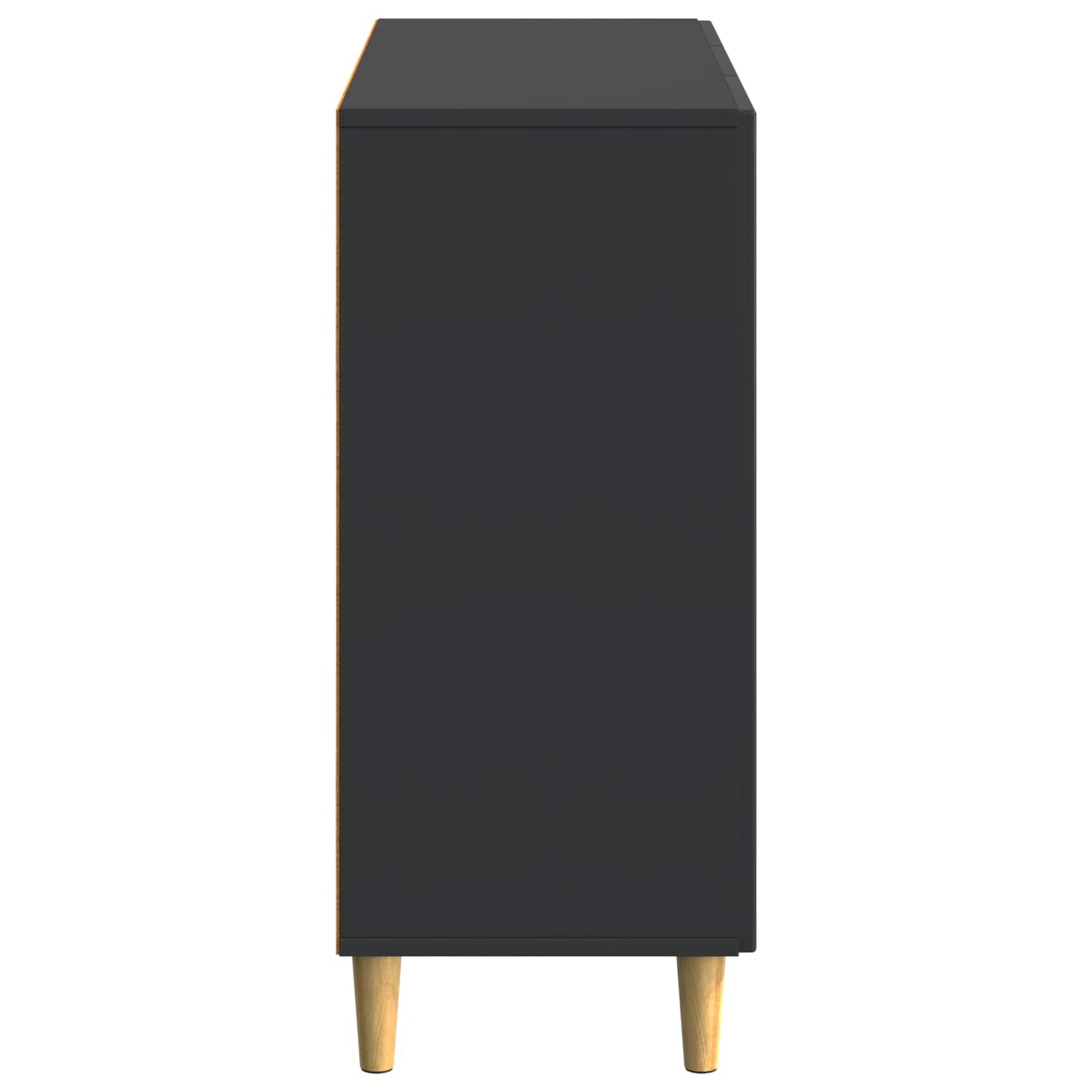Dressoir Zwart 89 x 34,5 x 80 cm Bewerkt hout