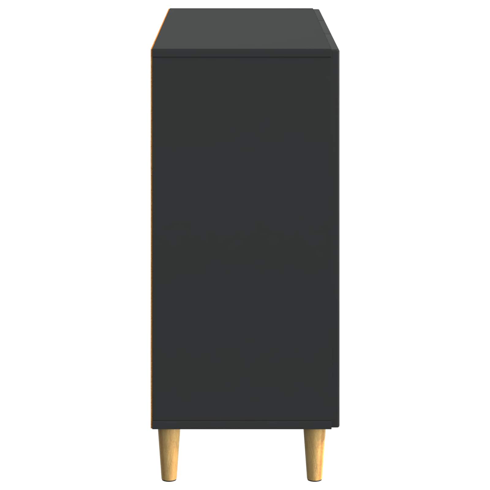 Dressoir Zwart 89 x 34,5 x 80 cm Bewerkt hout