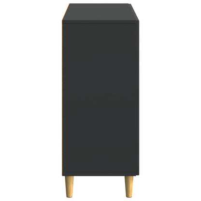 Dressoir Zwart 89 x 34,5 x 80 cm Bewerkt hout