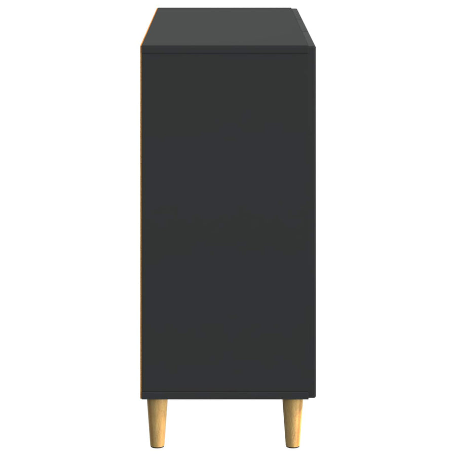 Dressoir Zwart 89 x 34,5 x 80 cm Bewerkt hout