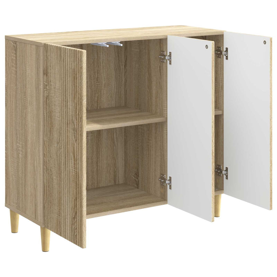 Dressoir Sonoma Eiken 89 x 34,5 x 80 cm Bewerkt hout