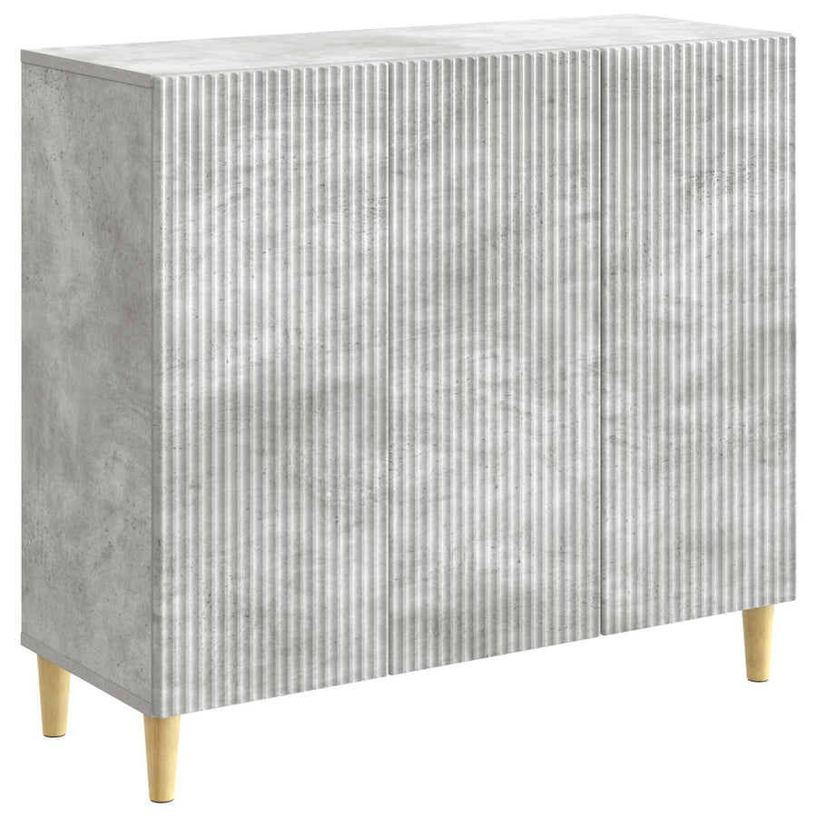 Dressoir Betongrijs 89 x 34,5 x 80 cm Bewerkt hout