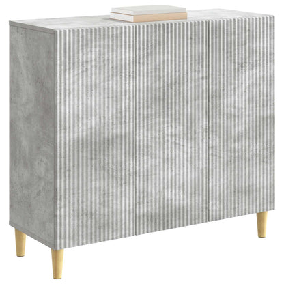 Dressoir Betongrijs 89 x 34,5 x 80 cm Bewerkt hout