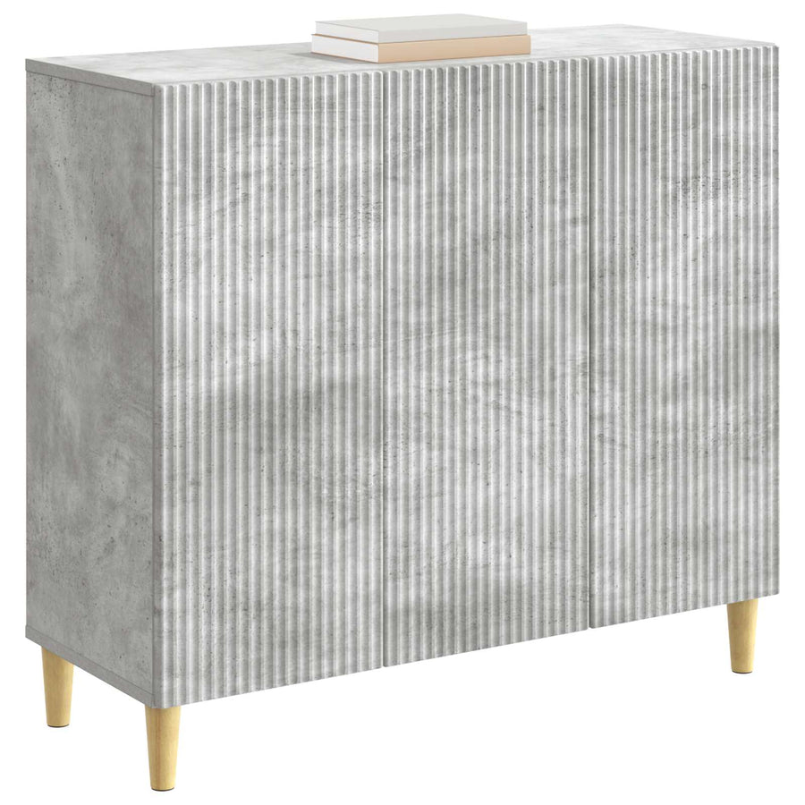 Dressoir Betongrijs 89 x 34,5 x 80 cm Bewerkt hout