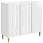 Dressoir 89x34,5x80 cm hoogglans wit bewerkt hout