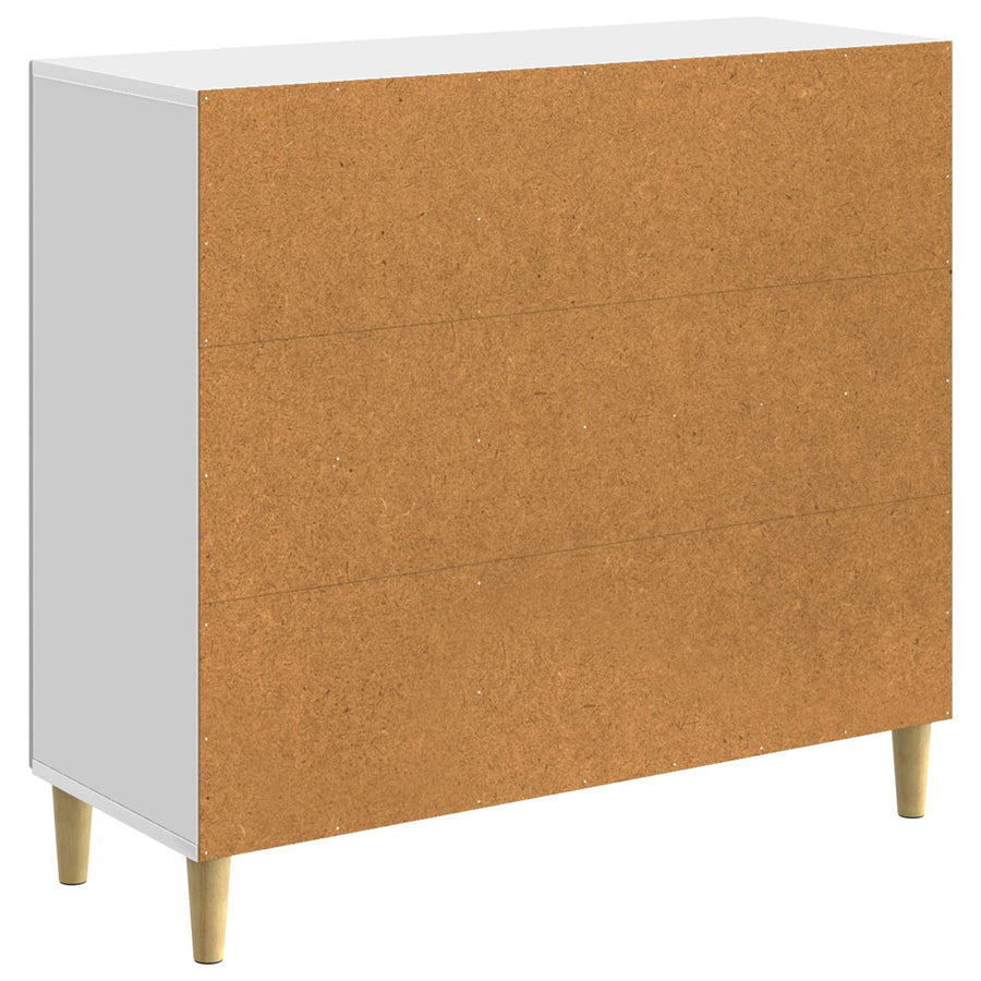 Dressoir Hoogglans Wit 89 x 34,5 x 80 cm Bewerkt hout